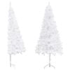 vidaXL Umel&eacute; vianočn&eacute; stromčeky PVC, Steel White