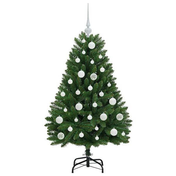 vidaXL Umel&yacute; vianočn&yacute; stromček s 150 LED-i Zelen&aacute; 120 cm PVC a kov