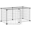 vidaXL 8-panelov&aacute; klietka pre dom&aacute;ce zvierat&aacute; čierna 70x35x35 cm oceľ