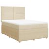 vidaXL Boxspring posteľ s matracom kr&eacute;mov&yacute; 140x190 cm l&aacute;tka