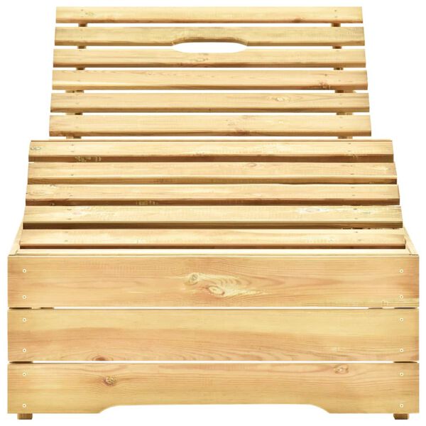 vidaXL Ležadlo so zelen&yacute;m vank&uacute;&scaron;om impregnovan&eacute; borovicov&eacute; drevo