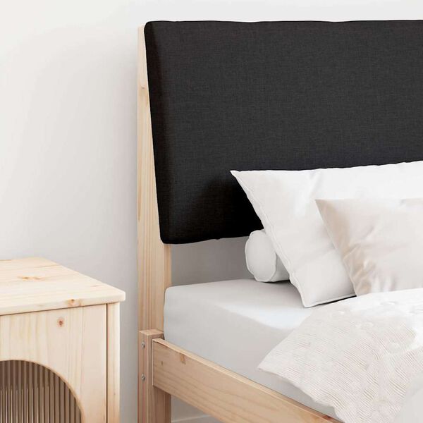 vidaXL Čal&uacute;nen&eacute; čelo postele Čierna 80 cm Mas&iacute;vne borovicov&eacute; drevo
