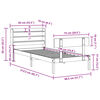 vidaXL Posteľ bez matraca biela 75x190 cm masívna borovica