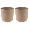 vidaXL S&uacute;prava kvetin&aacute;čov 2 pcs Pr&iacute;rodn&aacute; &Oslash; 28 x 28 cm 100% Tossa juta