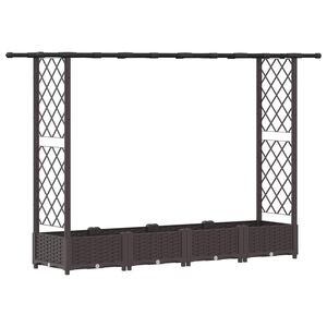 vidaXL Vyv&yacute;&scaron;en&yacute; z&aacute;hon s mriežkou a strechou Hned&aacute; 203 x 40 x 121 cm PP