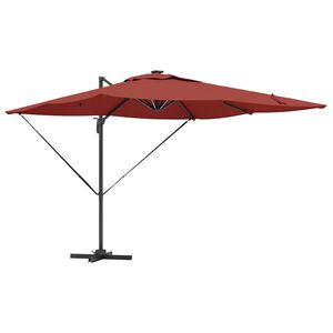 vidaXL Slnečn&iacute;k Tehlov&aacute; 286 x 284 x 270 cm Hlin&iacute;k a polyester