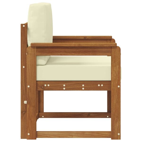 vidaXL Vonkaj&scaron;ia pohovka Mas&iacute;vne ak&aacute;ciov&eacute; drevo a polyester Pr&iacute;rodn&aacute;