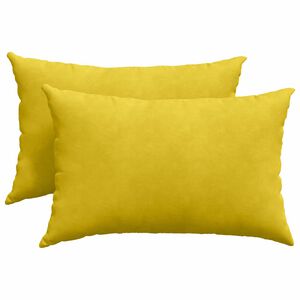 vidaXL Vank&uacute;&scaron;e na pohovku 2 pcs Žlt&aacute; 60 x 40 cm Kord&uacute;rov&aacute; tkanina