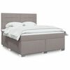 vidaXL Posteľn&yacute; r&aacute;m boxspring s matracom sivohned 180x200 cm l&aacute;tka
