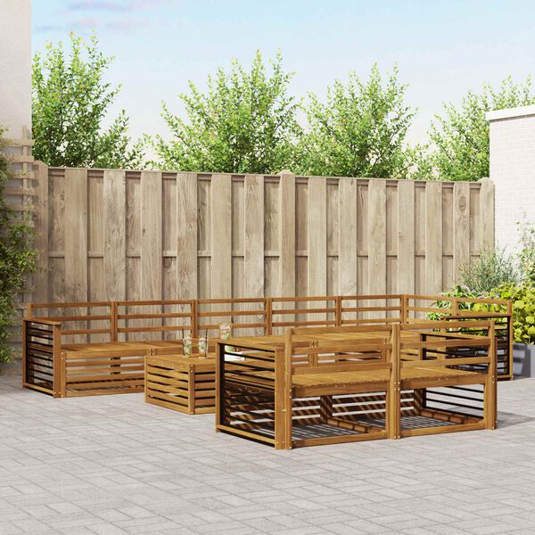 vidaXL Z&aacute;hradn&aacute; s&uacute;prava gaučov 9 pcs Pr&iacute;rodn&aacute;