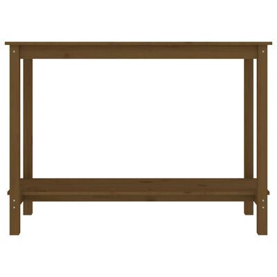 vidaXL Konzolový stolík medovohnedý 110x40x80 cm masívna borovica