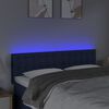 vidaXL Čelo postele s LED modr&eacute; 144x5x78/88 cm l&aacute;tka