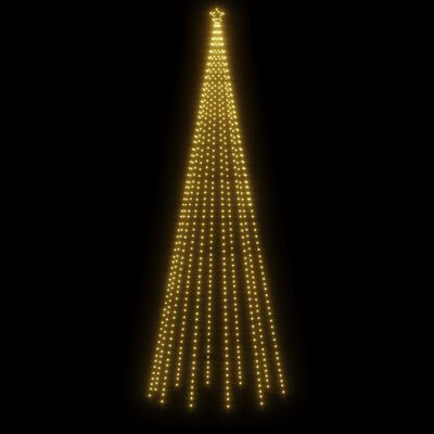 vidaXL Vianočný stromček kužeľ teplé biele svetlo 732 LED 160x500 cm