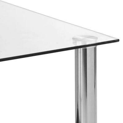 vidaXL Bočný stôl priehľadný 45x50x45 cm tvrdené sklo