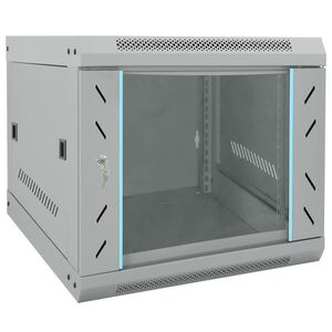 vidaXL Sieťov&yacute; kabinet s &uacute;ložiskom Siv&aacute; 53 x 60 x 45 cm Oceľ