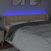 vidaXL Čelo postele s LED kr&eacute;mov&eacute; 183x16x78/88 cm l&aacute;tka