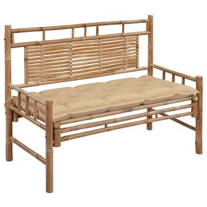 vidaXL Z&aacute;hradn&aacute; lavička s podložkou 120 cm bambus