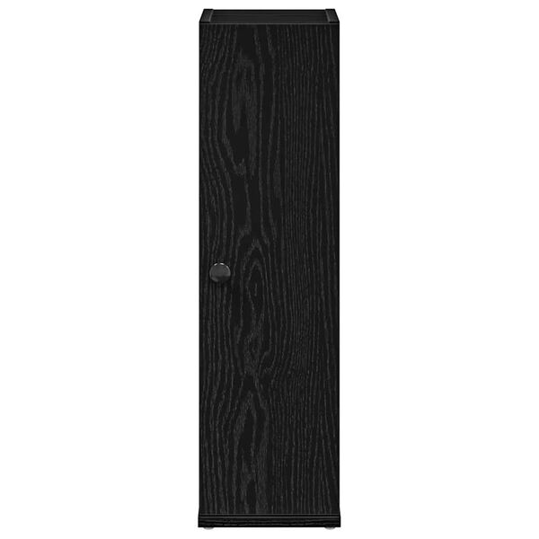 vidaXL K&uacute;peľňov&aacute; skrinka s držiakom na rolky čierna 20,5x22x72 cm