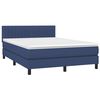 vidaXL Boxspring posteľ s matracom modr&yacute; 140x190 cm l&aacute;tka