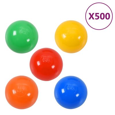 vidaXL Hracie loptičky 500 ks, viacfarebné