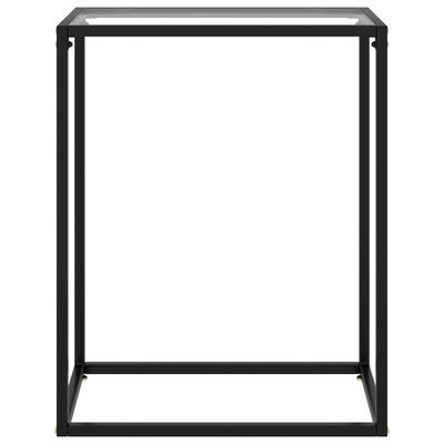 vidaXL Konzolový stolík priehľadný 60x35x75 cm tvrdené sklo