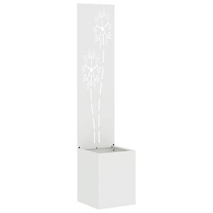 vidaXL Z&aacute;hradn&aacute; clona na s&uacute;kromie Kvetinov&yacute; Biela 32 x 150 cm