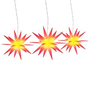 vidaXL Vianočn&eacute; svetl&aacute; s LED 3 ks skladacie červen&eacute;