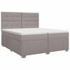 vidaXL Posteľ boxspring s matracom Sivohned&aacute; 200 x 200 cm L&aacute;tka