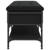 vidaXL Lavička na top&aacute;nky čierna 102x42x45 cm kompozitn&eacute; drevo