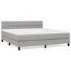 vidaXL Boxspring posteľ s matracom bledosiv&aacute; 180x200 cm l&aacute;tka