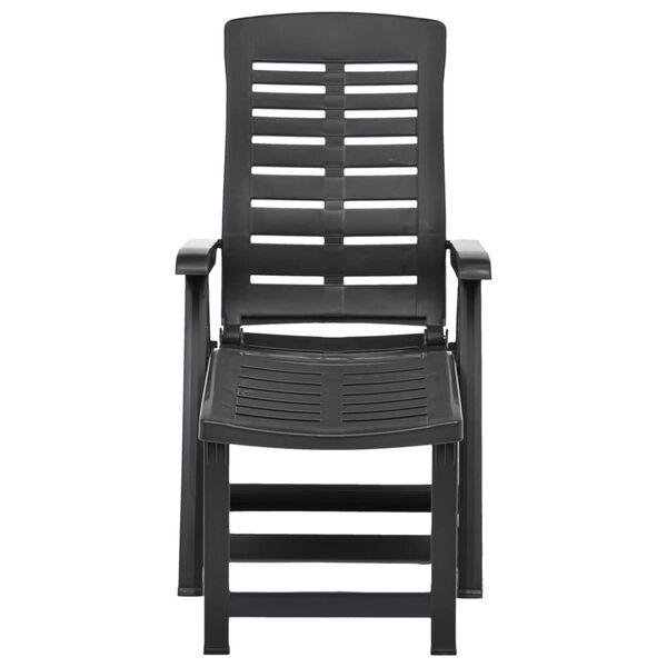 vidaXL Skladacie ležadlo plastové antracitové