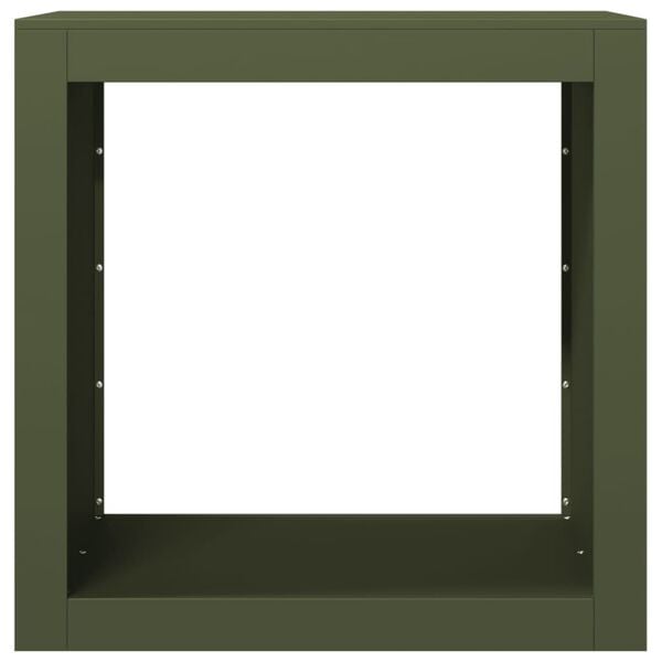 vidaXL Reg&aacute;l na krbov&eacute; drevo, zelen&yacute; 60x40x60 cm, oceľ