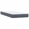 vidaXL Posteľn&yacute; r&aacute;m boxspring s matracom tmavosiv&yacute; 180x210 cm zamat