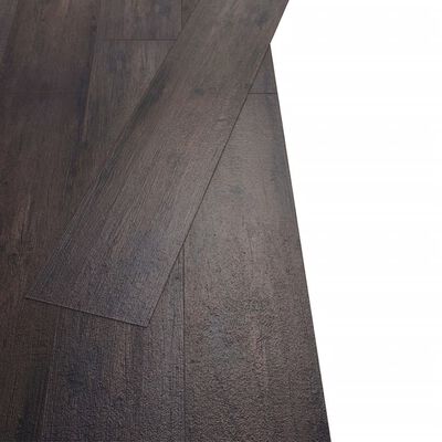 vidaXL Nesamolepiace podlahové dosky, PVC 5,26 m² 2 mm, tmavosivý dub