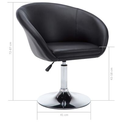 vidaXL Otočné jedálenské stoličky 2 ks, čierne, umelá koža