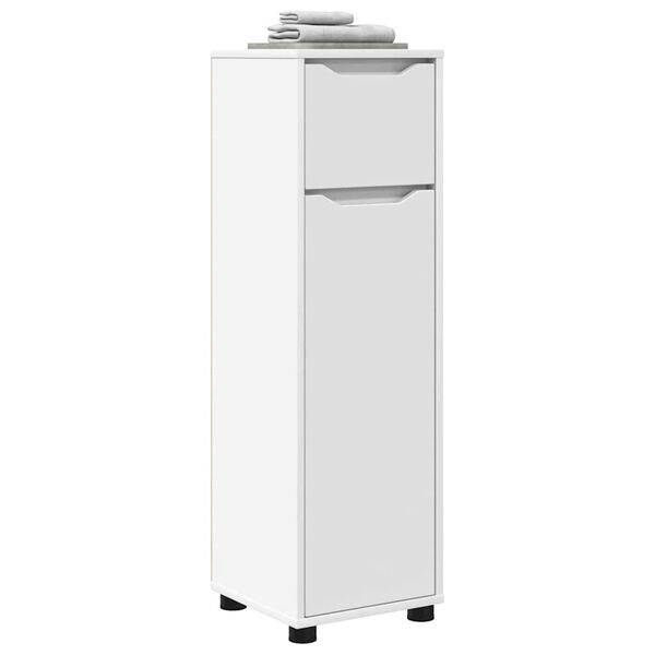 vidaXL K&uacute;peľňov&aacute; skriňa Biela 30,5 x 30 x 101 cm Kompozitn&eacute; drevo