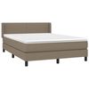 vidaXL Posteľn&yacute; r&aacute;m boxspring s matracom sivohned 140x200 cm l&aacute;tka