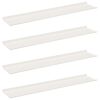vidaXL Z&aacute;vesn&aacute; polica 4 ks Biely 100 x 18 x 2,5 cm Oceľ