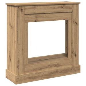 vidaXL Obloženie krbu dub artisan 90x30x90 cm kompozitn&eacute; drevo