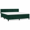 vidaXL Posteľn&yacute; r&aacute;m boxsping s matracom tmavozelen&yacute; 160x200 cm zamat