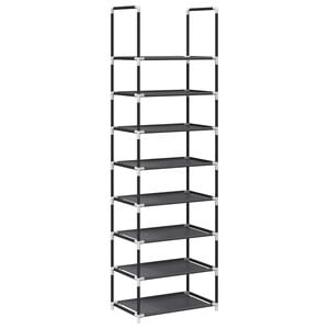 VidaXL Stojan na top&aacute;nky 8-vrstvov&yacute; čierny 44x28x145 cm netkan&aacute; l&aacute;tka