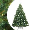 vidaXL Umel&yacute; vianočn&yacute; stromček s 300 LED-i Zelen&aacute; 210 cm PE a PVC