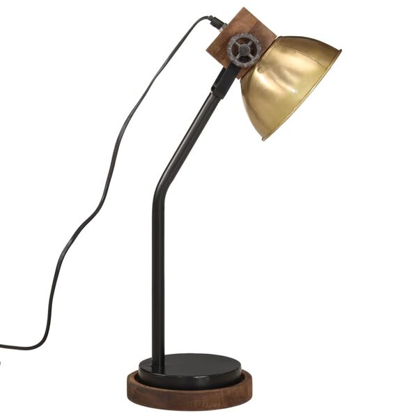 vidaXL Stolov&aacute; lampa 25 W starožitn&aacute; mosadzn&aacute; 18x18x60 cm E27