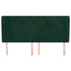 vidaXL Čelo postele so z&aacute;hybmi tmavozelen&yacute; 163x23x118/128 cm zamat