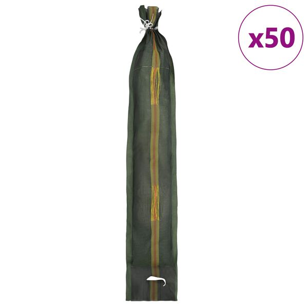 vidaXL Vrecia s pieskom 50 pcs Tmavozelen&aacute; 120 x 27 cm HDPE