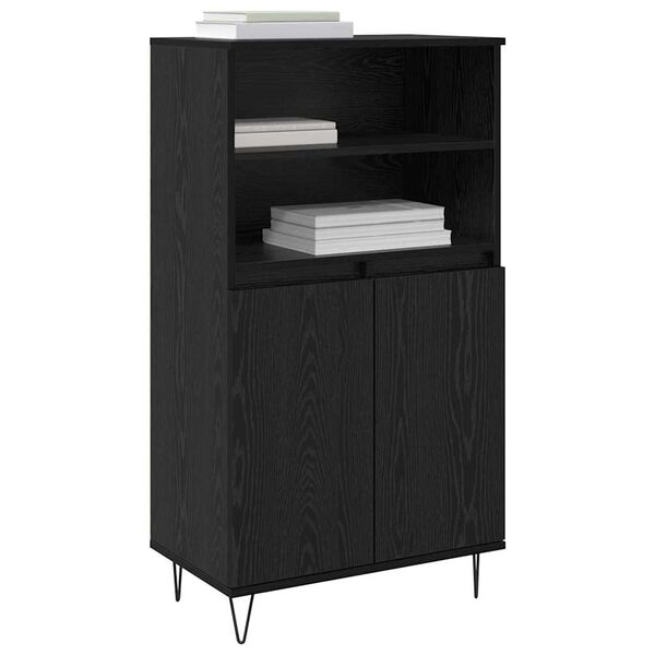 vidaXL Highboard Čierna 60 x 36 x 110 cm Kompozitn&eacute; drevo