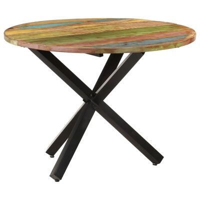 vidaXL Jedálenský stôl okrúhly 100x100x75 cm masívne recyklované drevo