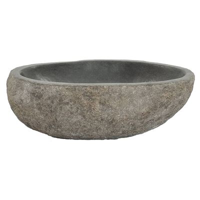 vidaXL Umývadlo, riečny kameň, oválne 30-37 cm