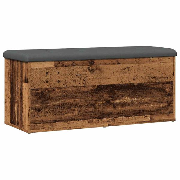 vidaXL Úložná lavica Old Wood 102x42x45 cm Konštruktérske drevo