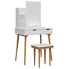 vidaXL Sada toaletn&eacute;ho stol&iacute;ka FAUSKE 4 ks Biela 76 x 50 x 143 cm